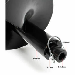 WILTEC Vis Sans Fin De Remplacement Pièce De Rechange 250m Perceuse De Sol Tarière Creuse -Tarière motorisée Soldes 10178761 4