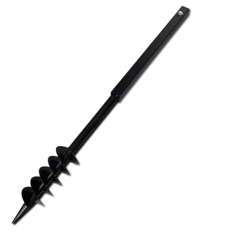 VidaXL Tarière De Sol Avec Mèche De Tarière Acier Noir 80 Mm 4 VidaXL Tarière De Sol Avec Mèche De Tarière Acier Noir 80 Mm – Image 4