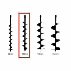 Varan Motors - Tt-aug100 Foret Pour Tarière Thermique 80cm De Long, 100mm De Diamètre - Noir -Tarière motorisée Soldes 138822 3