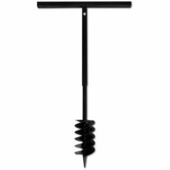 VIDAXL Bêche Et Tarière Manuelle 120 Mm Double Spirale Acier Noir -Tarière motorisée Soldes 14075147 4