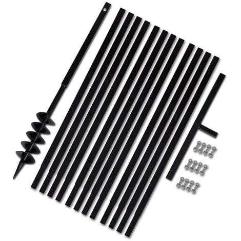 VIDAXL Bêche Et Tarière Manuelle 100 Mm Avec Rallonge Mèche Tarière 13 M 1 VIDAXL Bêche Et Tarière Manuelle 100 Mm Avec Rallonge Mèche Tarière 13 M