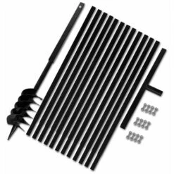 VIDAXL Bêche Et Tarière Manuelle 120 Mm Avec Rallonge Mèche Tarière 13 M