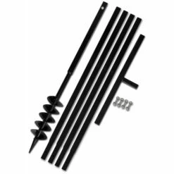 HELLOSHOP26 Bêche Et Tarière Manuelle 100 Mm Avec Rallonge Mèche Outils Garage Atelier Bricolage