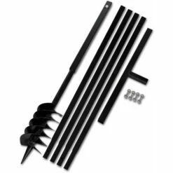 HELLOSHOP26 Bêche Et Tarière Manuelle 120 Mm Avec Rallonge Mèche Outils Garage Atelier Bricolage