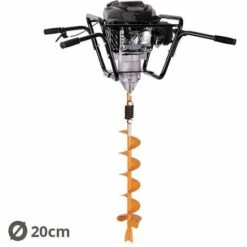 Tarière Motorisée 4 Temps 150 Cm3 3,4 Cv Avec Mèche 20cm Villager VPH 170