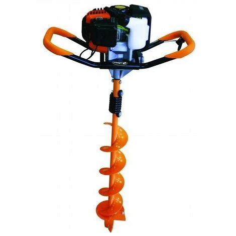 Tarière Motorisée 43cc 2 Temps Villager VPH 43 Avec Vrilles 15 Et 25cm - Orange 2 Tarière Motorisée 43cc 2 Temps Villager VPH 43 Avec Vrilles 15 Et 25cm - Orange – Image 2