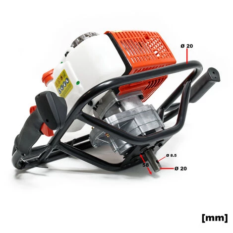 WILTEC Tarière Thermique Essence 3 CV 2,2kW 63cc Outil Pour Perçage De Sol Et Matériaux Foreuse à Moteur 4 WILTEC Tarière Thermique Essence 3 CV 2,2kW 63cc Outil Pour Perçage De Sol Et Matériaux Foreuse à Moteur – Image 4