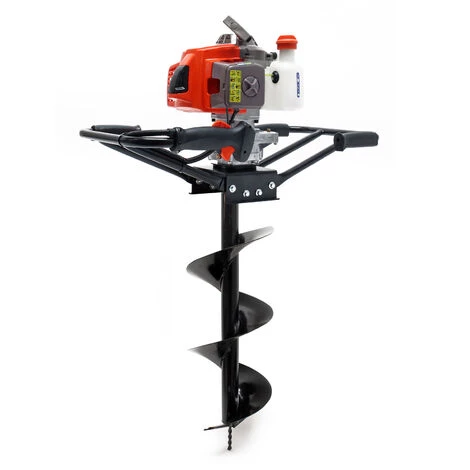 WILTEC Tarière Thermique En Set Utilisation Par 2 Personnes 3 CV 63,3 Ccm Moteur à 2 Temps Foret De Ø200mm 1 WILTEC Tarière Thermique En Set Utilisation Par 2 Personnes 3 CV 63,3 Ccm Moteur à 2 Temps Foret De Ø200mm