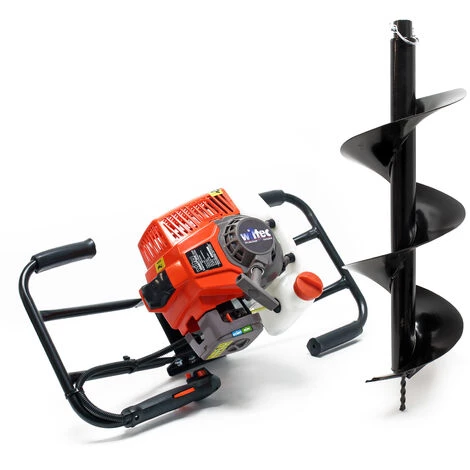 WILTEC Tarière Thermique En Set Utilisation Par 2 Personnes 3 CV 63,3 Ccm Moteur à 2 Temps Foret De Ø200mm 2 WILTEC Tarière Thermique En Set Utilisation Par 2 Personnes 3 CV 63,3 Ccm Moteur à 2 Temps Foret De Ø200mm – Image 2