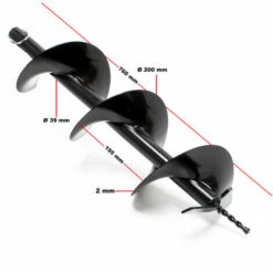 WILTEC Tarière Thermique En Set Utilisation Par 2 Personnes 3 CV 63,3 Ccm Moteur à 2 Temps Foret De Ø200mm 9 WILTEC Tarière Thermique En Set Utilisation Par 2 Personnes 3 CV 63,3 Ccm Moteur à 2 Temps Foret De Ø200mm -Tarière motorisée Soldes 17370028 5