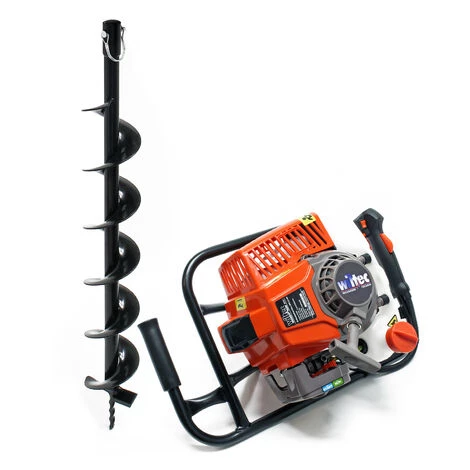 WILTEC Tarière Thermique En Set 3 CV 63,3 Ccm Moteur à 2 Temps Foret De Ø100mm Perceuse 2 WILTEC Tarière Thermique En Set 3 CV 63,3 Ccm Moteur à 2 Temps Foret De Ø100mm Perceuse – Image 2