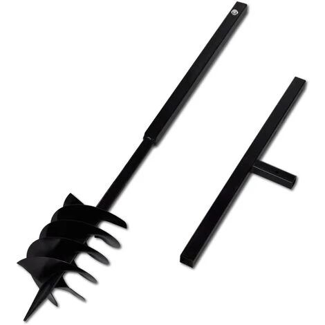 YOUTHUP Tarière De Sol Avec Manche 180 Mm Et Tube D'extension 9 M Acier Outil à Main Pour Jardin - Noir 3 YOUTHUP Tarière De Sol Avec Manche 180 Mm Et Tube D'extension 9 M Acier Outil à Main Pour Jardin - Noir – Image 3