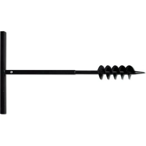 YOUTHUP Tarière De Sol Avec Mèche De Tarière Spirales 100 Mm Acier Noir - Noir 3 YOUTHUP Tarière De Sol Avec Mèche De Tarière Spirales 100 Mm Acier Noir - Noir – Image 3