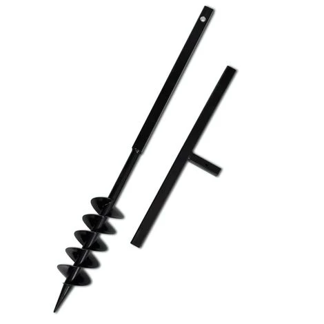 Topdeal Tarière De Sol Avec Manche 100 Mm Et Tube D'extension 5 M Acier 4 Topdeal Tarière De Sol Avec Manche 100 Mm Et Tube D'extension 5 M Acier – Image 4