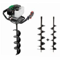 RIBIMEX Tarière Thermique 1 000 W - 51,7 CC Avec 3 Mèche D. 100 - 150 - 200 Mm, L. 800 Mm - Taille: - Couleur: