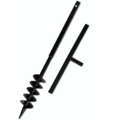 YOUTHUP Tarière De Sol Avec Manche 100 Mm Et Tube D'extension 5 M Acier -Tarière motorisée Soldes 24205327 4