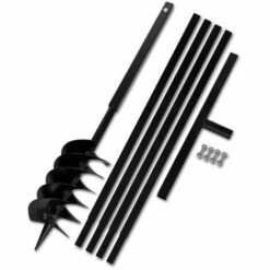 HOMMOO Beche Et Tariere Manuelle 150 Mm Avec Rallonge 5 M Acier HDV14936