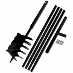 HOMMOO Beche Et Tariere Manuelle 200 Mm Avec Rallonge 5 M Acier HDV14944
