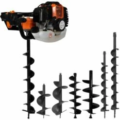 Tarière motorisée Soldes 11 Hommoo Jeu De Perceuse De Sol A Tariere Acier HDV21758