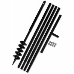 ASUPERMALL Beche Et Tariere Manuelle 100 Mm Avec Rallonge Meche Tariere 5 M -Tarière motorisée Soldes 25817508 5