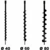 GT GARDEN Lot De Mèches Ø 40 + 60 + 80 Mm Pour Tarière Thermique