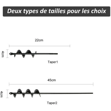 ASUPERMALL Auger Meche Jardin Usine Fleur Ampoule Auger Rapide Jardiniere Pour Plantation De Semis De Bulbes Drill Cloture Terre Trou Digger, 45Cm 5 ASUPERMALL Auger Meche Jardin Usine Fleur Ampoule Auger Rapide Jardiniere Pour Plantation De Semis De Bulbes Drill Cloture Terre Trou Digger, 45Cm – Image 5