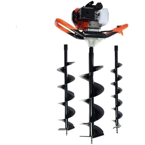 ETOILE 52CC 2Temps Tarière Perce-clôture Post Hole Digger + 4", 6" Et 8" Bits 1 ETOILE 52CC 2Temps Tarière Perce-clôture Post Hole Digger + 4", 6" Et 8" Bits