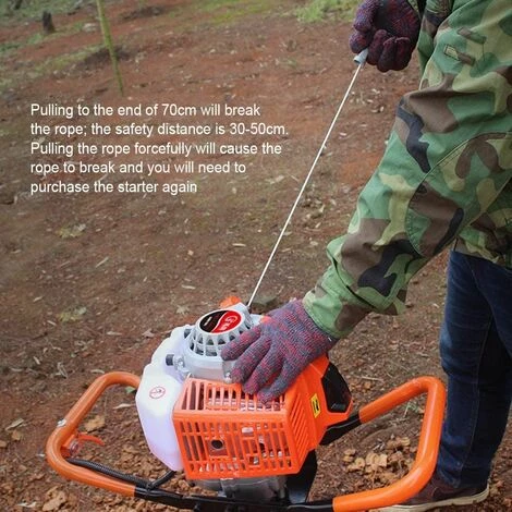 ETOILE 52CC 2Temps Tarière Perce-clôture Post Hole Digger + 4", 6" Et 8" Bits 2 ETOILE 52CC 2Temps Tarière Perce-clôture Post Hole Digger + 4", 6" Et 8" Bits – Image 2