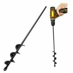 THSINDE 6.6X42cm Jardin Auger Foret Jardin Post Hole Digger Avec Non-Slip Hex Entraînement Usine Fleur Ampoule Spirale Bedding Mèche Cultivateur Du Sol à La Main