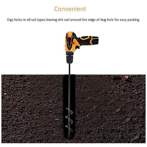 DONTODENT (6.6X42cm) Jardin Auger Foret Jardin Post Hole Digger Avec Non-Slip Hex Entraînement Usine Fleur Ampoule Spirale Bedding Mèche Cultivateur Du Sol à La Main 1 DONTODENT (6.6X42cm) Jardin Auger Foret Jardin Post Hole Digger Avec Non-Slip Hex Entraînement Usine Fleur Ampoule Spirale Bedding Mèche Cultivateur Du Sol à La Main