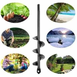 DONTODENT (5X60cm) Jardin Auger Foret Jardin Post Hole Digger Avec Non-Slip Hex Entraînement Usine Fleur Ampoule Spirale Bedding Mèche Cultivateur Du Sol à La Main