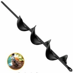 DONTODENT (5X60cm) Jardin Auger Foret Jardin Post Hole Digger Avec Non-Slip Hex Entraînement Usine Fleur Ampoule Spirale Bedding Mèche Cultivateur Du Sol à La Main -Tarière motorisée Soldes 32028525 3