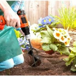 DONTODENT (4x45cm) Jardin Auger Foret Jardin Post Hole Digger Avec Non-Slip Hex Entraînement Usine Fleur Ampoule Spirale Bedding Mèche Cultivateur Du Sol à La Main