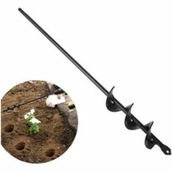 DONTODENT (4x45cm) Jardin Auger Foret Jardin Post Hole Digger Avec Non-Slip Hex Entraînement Usine Fleur Ampoule Spirale Bedding Mèche Cultivateur Du Sol à La Main -Tarière motorisée Soldes 32028529 4