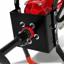 EBERTH Tarière Thermique Foreuse De Terre Tarière à Essence 3CV, 3 Forets De 100mm, 150mm, 200mm De Diamètre Inclus, Grande Poignée, 52ccm, Moteur 2 Temps, Réservoir De 1,2L, Embrayage Centrifuge -Tarière motorisée Soldes 3320060 4