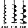 GT GARDEN Lot De Mèches Ø 100 + 150 + 200 Mm Pour Tarière Thermique