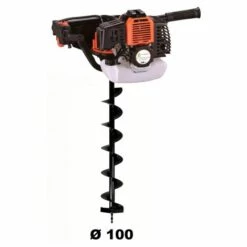 GT GARDEN Tarière Thermique 52 Cm3 - 3 CV + Mèche 100 Mm