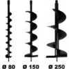 GT GARDEN Lot De Mèches Ø 80 + 150 + 250 Mm Pour Tarière Thermique