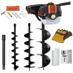 TODECO Tarière, Outils à Essence, Orange, Cylindrée: 52 Cm3 - Orange