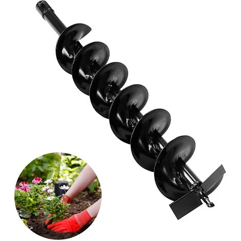 TODECO Foret De Jardin En Spirale 80x10cm, Mèche Jardin Tarière, Outil De Creuser Des Trous Cultiver En Profondeur, Pour Fleur Planter Des Arbres 2 TODECO Foret De Jardin En Spirale 80x10cm, Mèche Jardin Tarière, Outil De Creuser Des Trous Cultiver En Profondeur, Pour Fleur Planter Des Arbres – Image 2