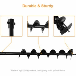 TODECO Foret De Jardin En Spirale 80x10cm, Mèche Jardin Tarière, Outil De Creuser Des Trous Cultiver En Profondeur, Pour Fleur Planter Des Arbres 8 TODECO Foret De Jardin En Spirale 80x10cm, Mèche Jardin Tarière, Outil De Creuser Des Trous Cultiver En Profondeur, Pour Fleur Planter Des Arbres -Tarière motorisée Soldes 35074905 4