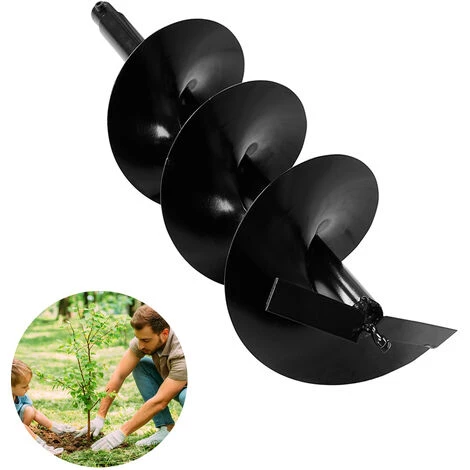 TODECO Foret De Jardin En Spirale 80x20cm, Mèche Jardin Tarière, Outil De Creuser Des Trous Cultiver En Profondeur, Pour Fleur Planter Des Arbustes 2 TODECO Foret De Jardin En Spirale 80x20cm, Mèche Jardin Tarière, Outil De Creuser Des Trous Cultiver En Profondeur, Pour Fleur Planter Des Arbustes – Image 2