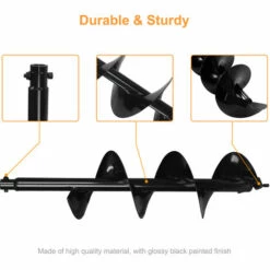 TODECO Foret De Jardin En Spirale 80x20cm, Mèche Jardin Tarière, Outil De Creuser Des Trous Cultiver En Profondeur, Pour Fleur Planter Des Arbustes 7 TODECO Foret De Jardin En Spirale 80x20cm, Mèche Jardin Tarière, Outil De Creuser Des Trous Cultiver En Profondeur, Pour Fleur Planter Des Arbustes -Tarière motorisée Soldes 35074929 3