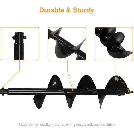 TODECO Foret De Jardin En Spirale 80x20cm, Mèche Jardin Tarière, Outil De Creuser Des Trous Cultiver En Profondeur, Pour Fleur Planter Des Arbustes 4 TODECO Foret De Jardin En Spirale 80x20cm, Mèche Jardin Tarière, Outil De Creuser Des Trous Cultiver En Profondeur, Pour Fleur Planter Des Arbustes – Image 4