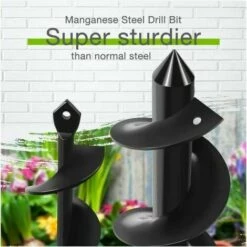 Kueatily Vis Perceuse électrique à Main, Mèche De Tarière De Jardin, Adaptée à La Plantation De Fleurs Pour Ameublir Le Sol Et Creuser Des Trous, 2 PCS De Diamètre 80mm Et 40 Mm Apportez Une Paire De Gants -Tarière motorisée Soldes 35550390 5