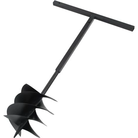 TRUE DEAL Tarière De Sol Avec Manche 250 Mm Acier Noir 2 TRUE DEAL Tarière De Sol Avec Manche 250 Mm Acier Noir – Image 2