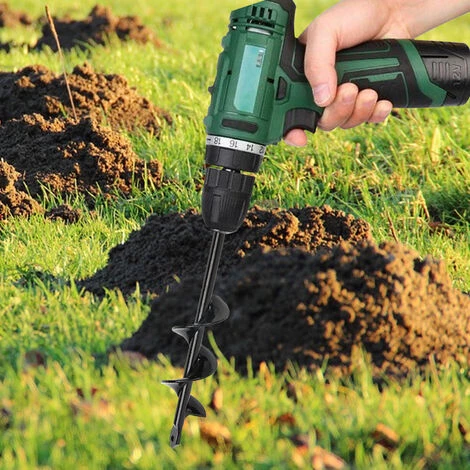 HAPPYSHOPPING Tariere Foret Jardin Plante Fleur Bulbe Tariere Jardiniere Rapide Pour La Plantation De Semis D'ampoule Perceuse Terre Cloture Trou Pelle,modele : 22cm - Modele : 22cm 5 HAPPYSHOPPING Tariere Foret Jardin Plante Fleur Bulbe Tariere Jardiniere Rapide Pour La Plantation De Semis D'ampoule Perceuse Terre Cloture Trou Pelle,modele : 22cm - Modele : 22cm – Image 5