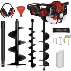 TODECO Tarière, Outils à Essence, Rouge, Cylindrée: 52 Cm3 - Rouge