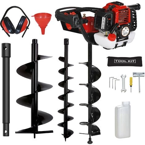 TODECO Tarière, Outils à Essence, Rouge, Cylindrée: 52 Cm3 - Rouge 1 TODECO Tarière, Outils à Essence, Rouge, Cylindrée: 52 Cm3 - Rouge