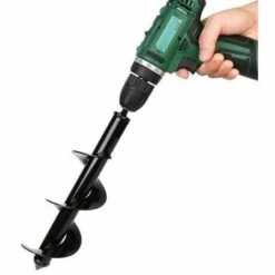 BRIDAY Jardin Foreuse, Foret De Jardin En Spirale 80x250 Mm, Tarière De Jardinage Avec Paire De Gants De Jardin Pour Les Jardins, La Plantation D'arbres Et De Fleurs, Creusement Le Sol -Tarière motorisée Soldes 36813765 5